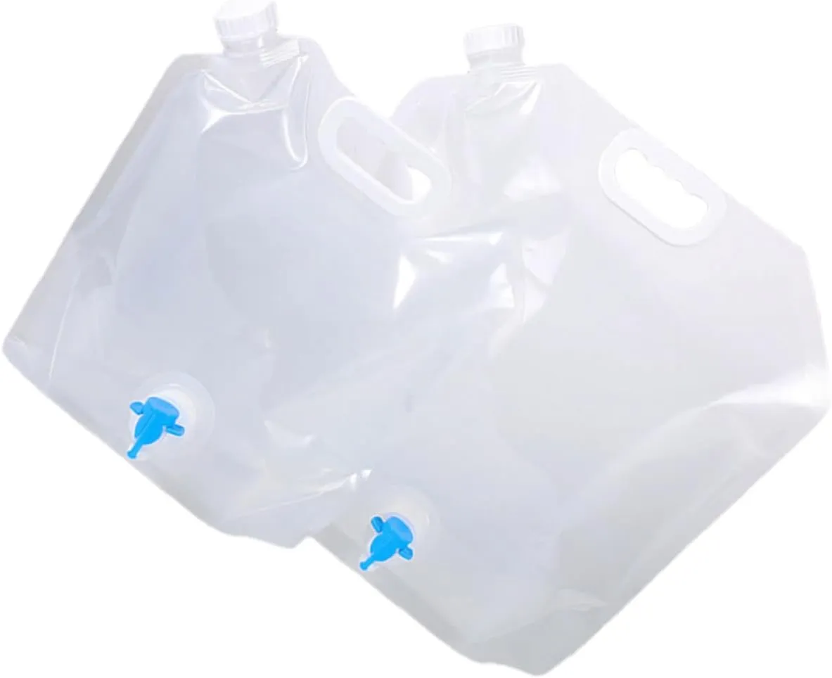 Professional Water Storage Bags 2pcs Portable Folding Water Bags for Camping Hiking and Outdoor Adventures