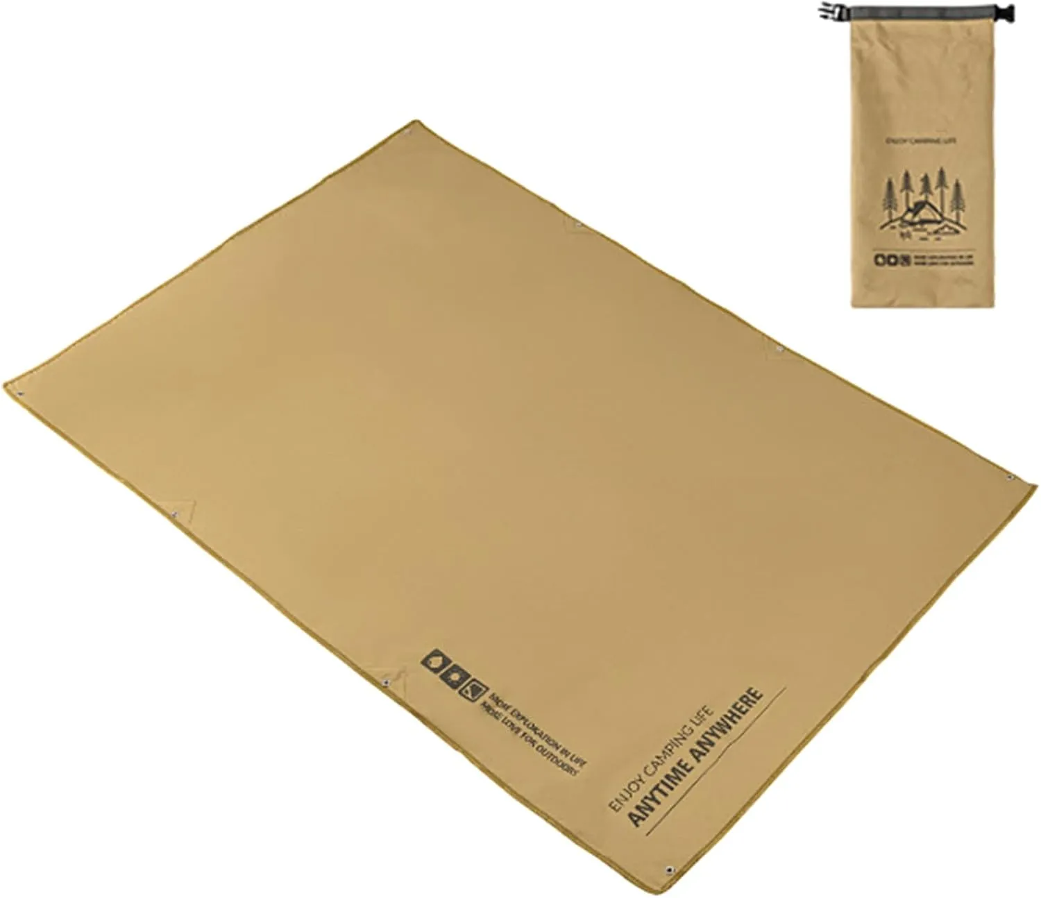 Protective Waterproof Liner for Tents | Tent Flooring Keeps You Warm & Dry | Heavy Duty Floor Saver with Storage Bag | Camping Rug Accessory