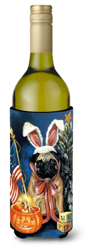 Pug for All Seasons Wine Bottle Hugger PPP3125LITERK