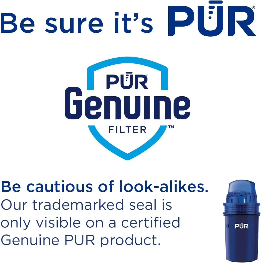 PUR Water Pitcher & Dispenser Replacement Filter 2-Pack, Genuine PUR Filter, 2-in-1 Powerful Filtration and Faster Filtration, 4-Month Value, Blue (PPF900Z2)