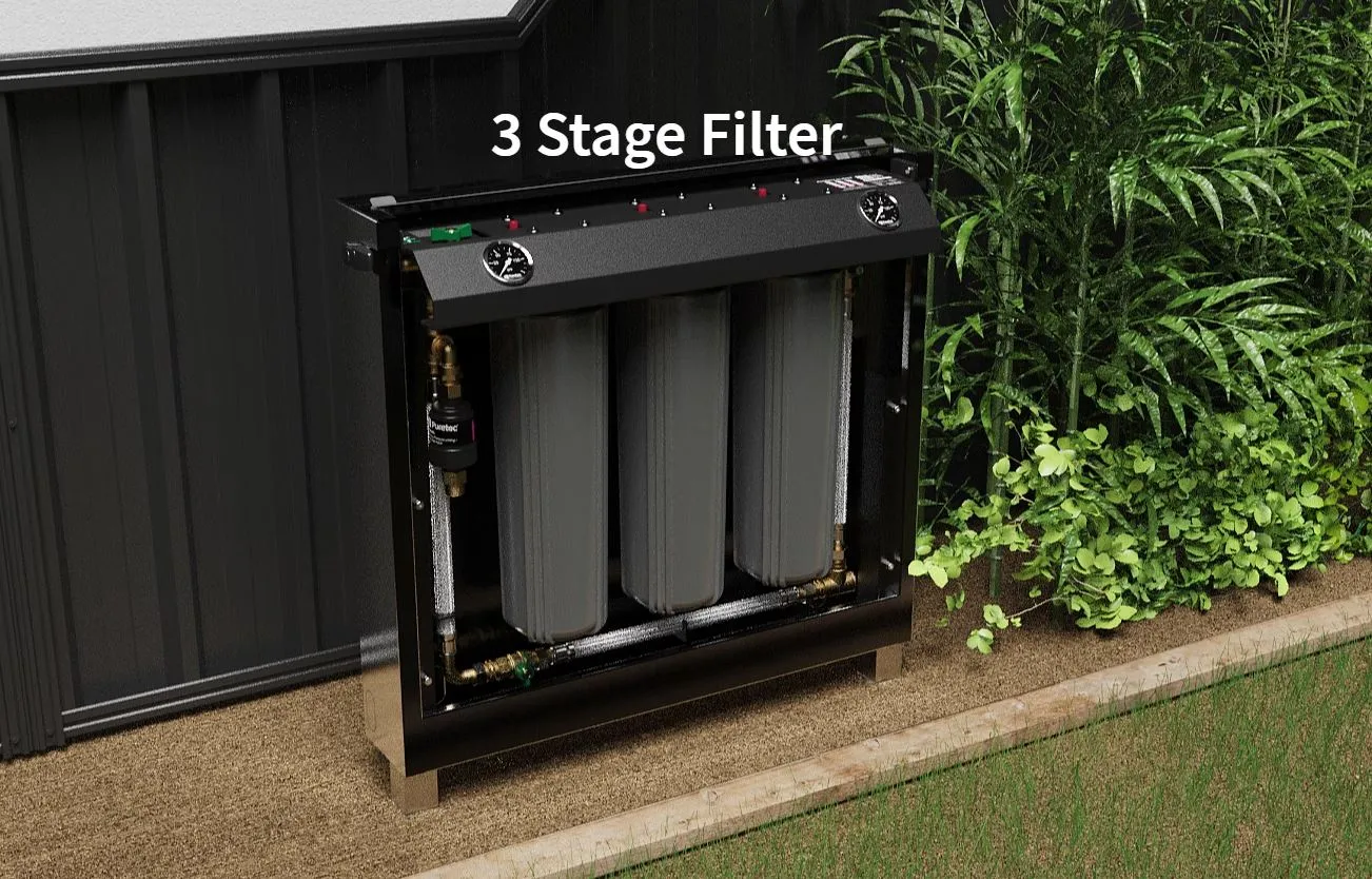 Puretec Filterwall F4 Whole House Filtration System with ScaleGuard Kit & Plumbed Bypass