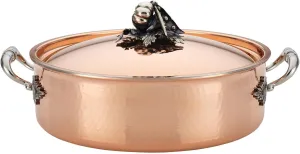 Qt. Covered Copper Braiser, 7.5 Quart