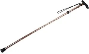 Qtqgoitem Walking Stick, Adjustable Collapsible Extendable, Folding Cane 4 Sections Telescoping, Trekking Pole Coffee Color (Model: d76 139 6df a96 73b)