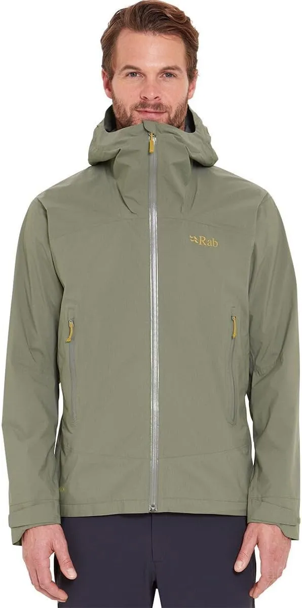 Rab Men's Downpour Light Jacket - Lightweight Waterproof Hooded Coat for Hiking & Trekking