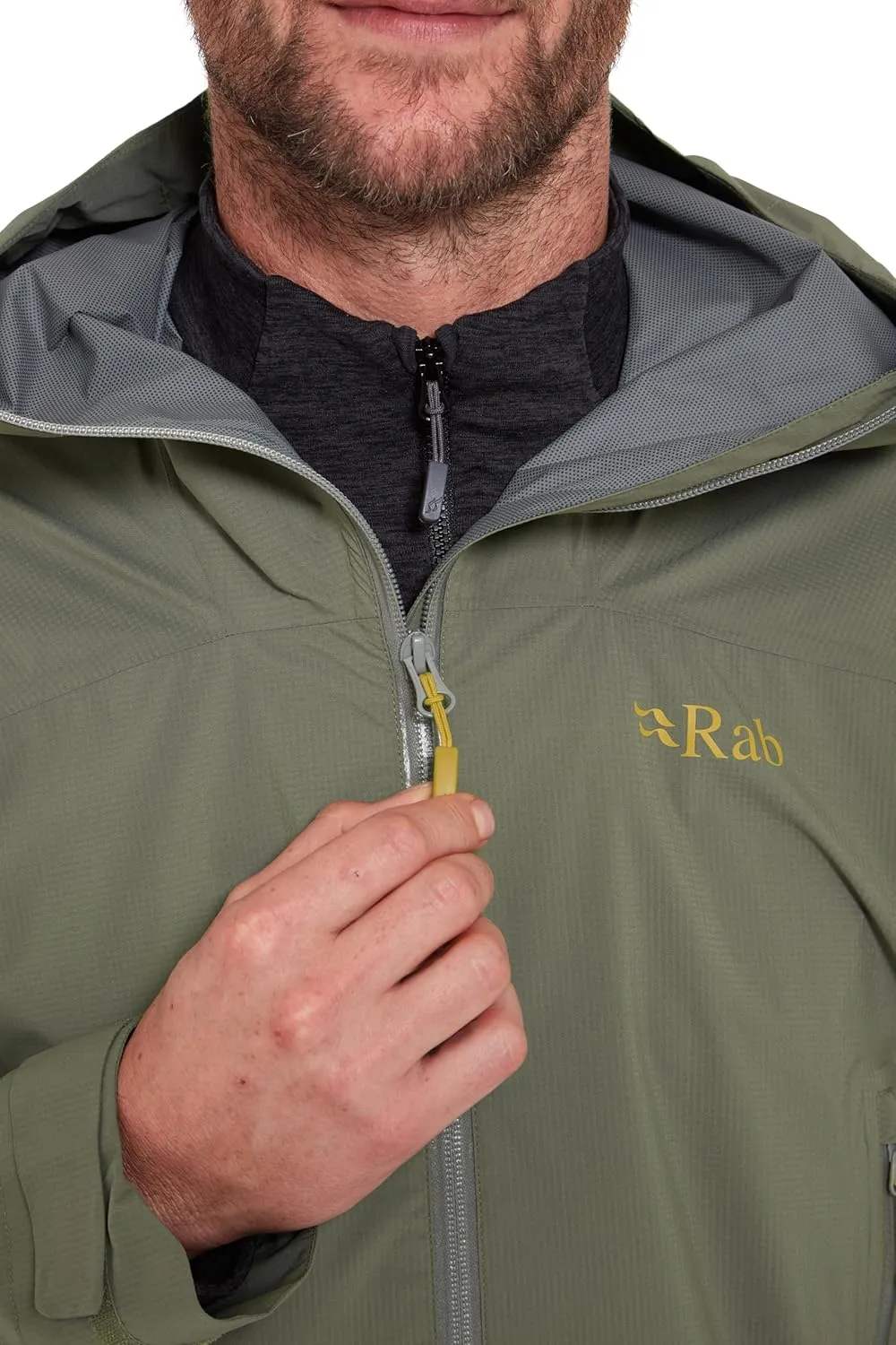 Rab Men's Downpour Light Jacket - Lightweight Waterproof Hooded Coat for Hiking & Trekking