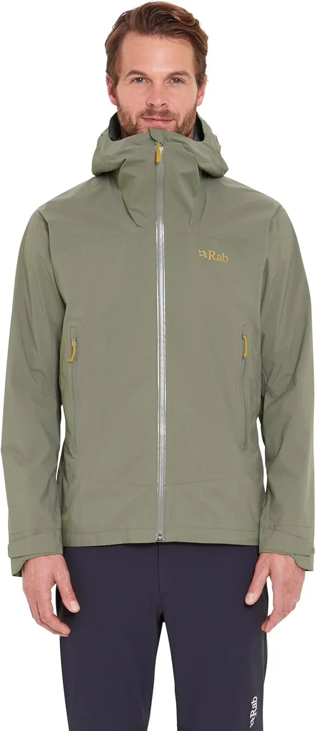 Rab Men's Downpour Light Jacket - Lightweight Waterproof Hooded Coat for Hiking & Trekking
