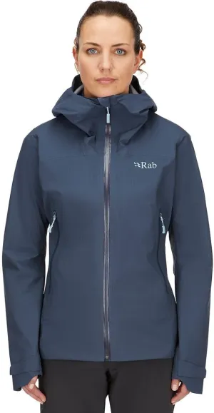 Rab Women's Downpour Light Jacket - Lightweight Waterproof Hooded Coat for Hiking & Trekking