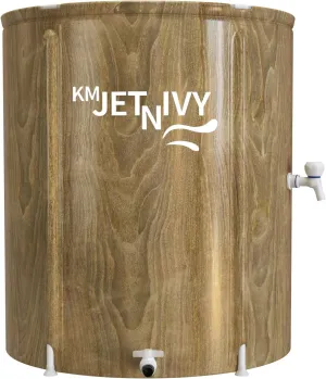 Rain Barrel Upgrade Anti-Collapse Collapsible Rainwater Collection System,Portable Water Storage Tank,Garden Water Catcher(Brown Mutil,50G)