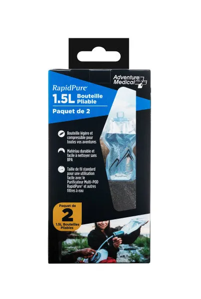 RapidPure 1.5L Collapsible Bottle (2pk)