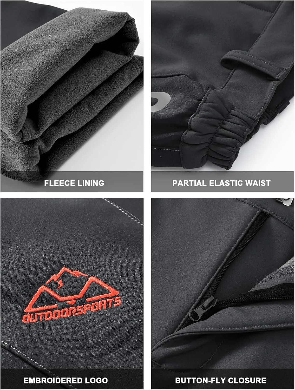 Rdruko Women's Snow Pants Waterproof Insulated Fleece Thermal Ski Hiking Snowboard Pants