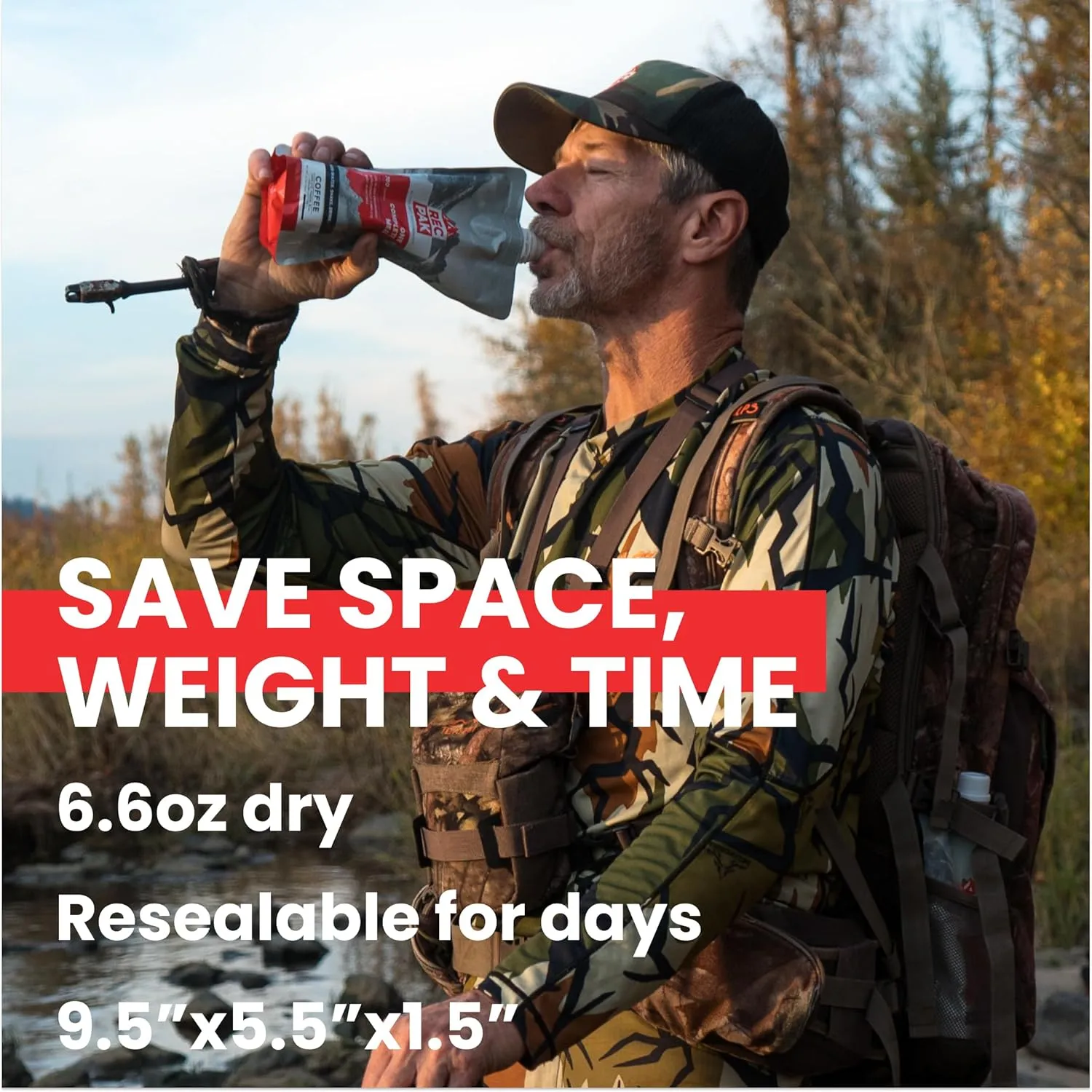 RecPak Performance Ultralight Instant Meals For Your Next Adventure | 700 Cal 42g Protein I Coffee (6-Pack)