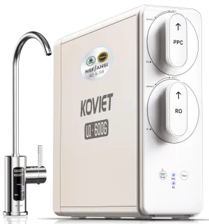 Reverse Osmosis System, 10-Stage 600 GPD Tankless Reverse Osmosis Water Filter, Under Sink RO Water Filtration System with Smart LED Faucet, NSF/ANSI 42 & 58 Certified, 3:1 Pure to Drain