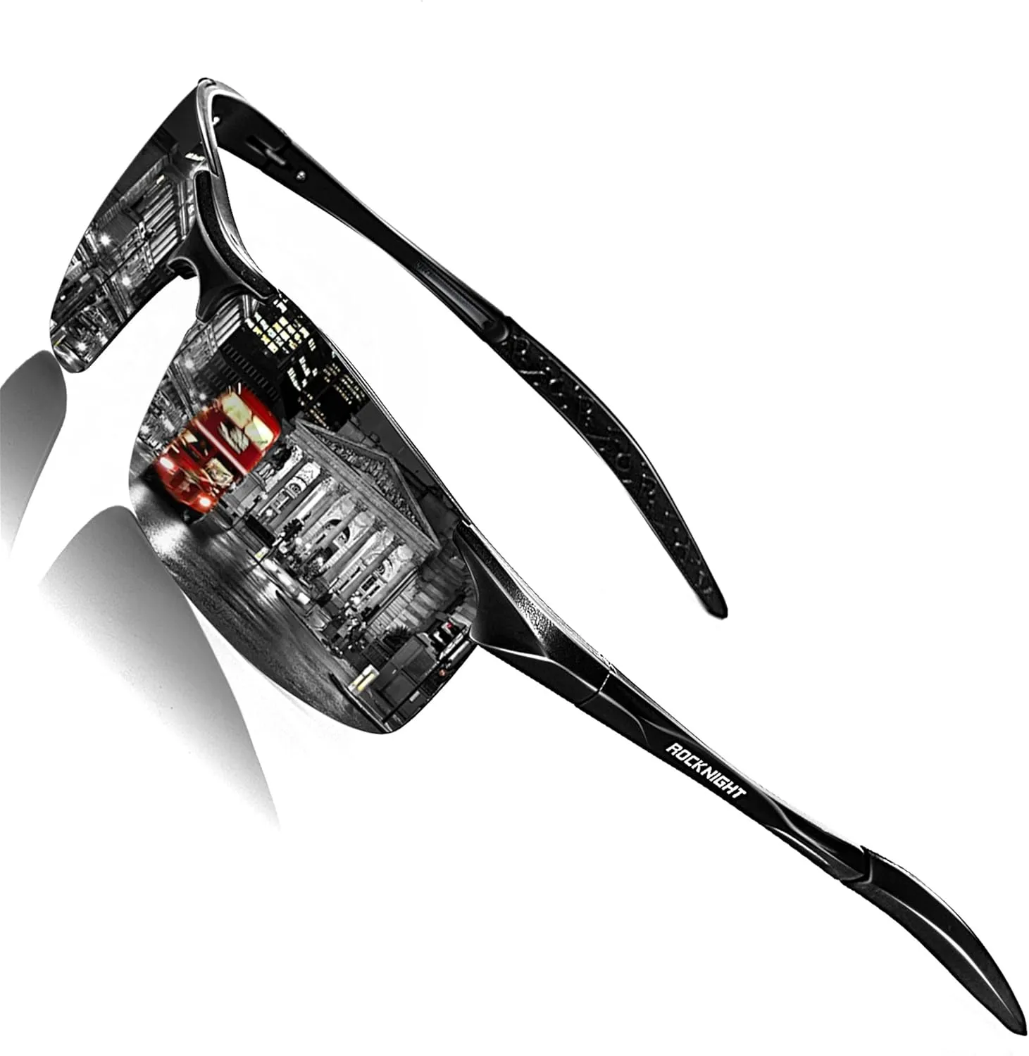 ROCKNIGHT Driving HD Polarized UV400 Protection Ultra light Al-Mg Golf Fishing Outdoor Sunglasses