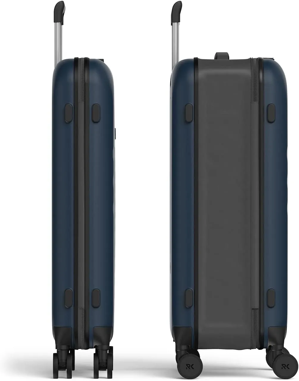 ROLLINK Flex 360 Large Checked Fully Collapsible Suitcase - Hardshell, Silent Smooth Double Spinner Wheels, Scratch, Water & Impact Resistant, TSA Approved Lock, (Atlantic Blue, Checked-Large 29-Inch)