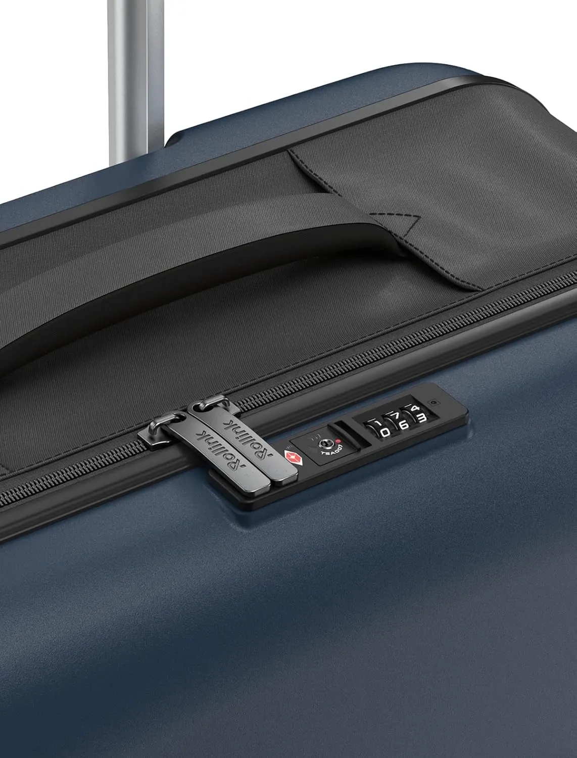 ROLLINK Flex 360 Large Checked Fully Collapsible Suitcase - Hardshell, Silent Smooth Double Spinner Wheels, Scratch, Water & Impact Resistant, TSA Approved Lock, (Atlantic Blue, Checked-Large 29-Inch)