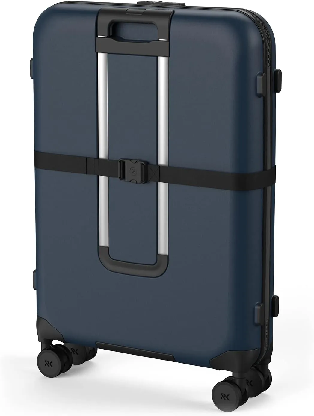 ROLLINK Flex 360 Large Checked Fully Collapsible Suitcase - Hardshell, Silent Smooth Double Spinner Wheels, Scratch, Water & Impact Resistant, TSA Approved Lock, (Atlantic Blue, Checked-Large 29-Inch)