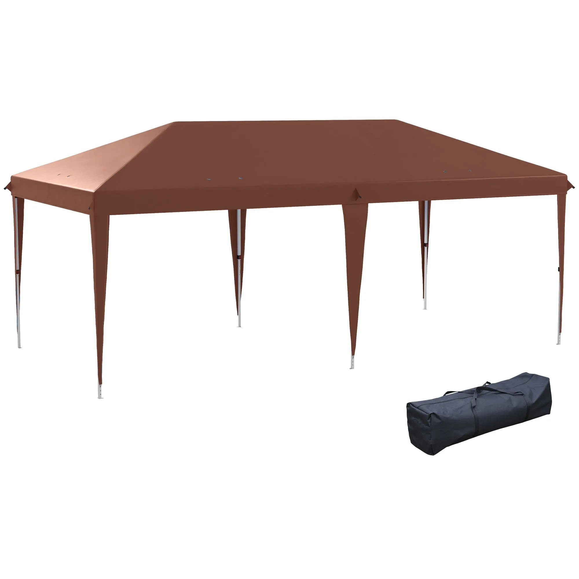 Rootz 6 x 3m Garden Pavilion Tent - Pop-Up Fold Tent - Carrier Bag - UV Protection - 5.85 x 2.95 x 2.7m