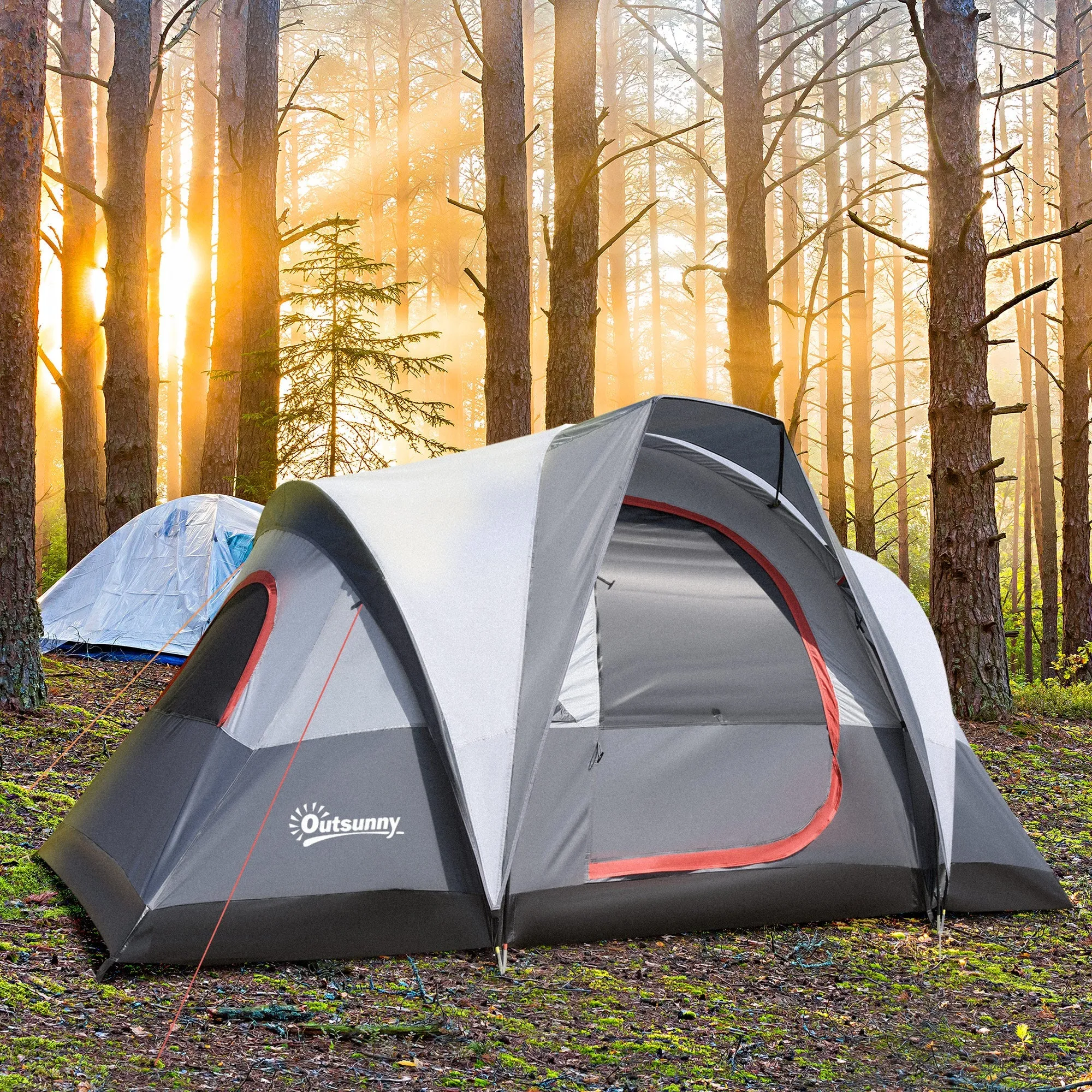 Rootz Camping Tent 2-3 People - Family Tent - Waterproof Shelter - Optimal Ventilation - 355 x 190 x 170 cm