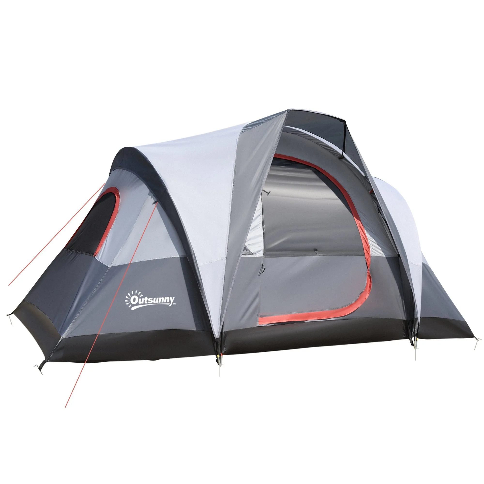 Rootz Camping Tent 2-3 People - Family Tent - Waterproof Shelter - Optimal Ventilation - 355 x 190 x 170 cm