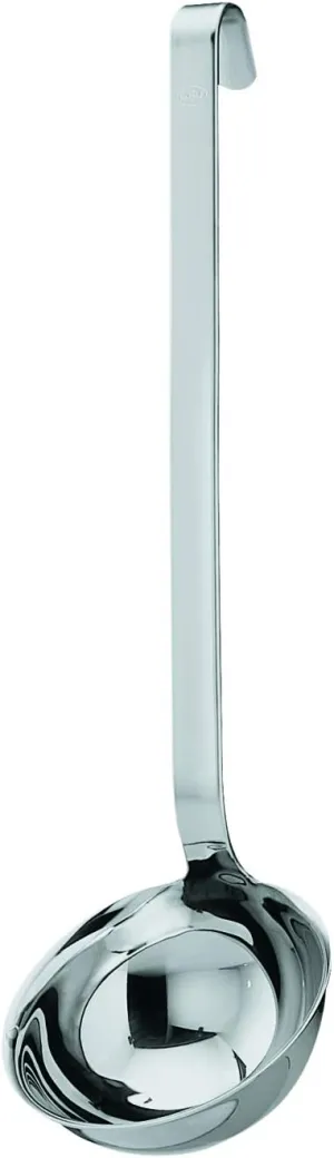Rosle 10010 Stainless Steel Hooked Handle Ladle with Pouring Rim Serving Spoon 8 Ounce