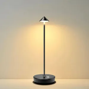 Rynx | Tpczqj Rechargeable Wireless Table Lamp - 6000Mah Led, 3 Color Dimmer, Waterproof - Black