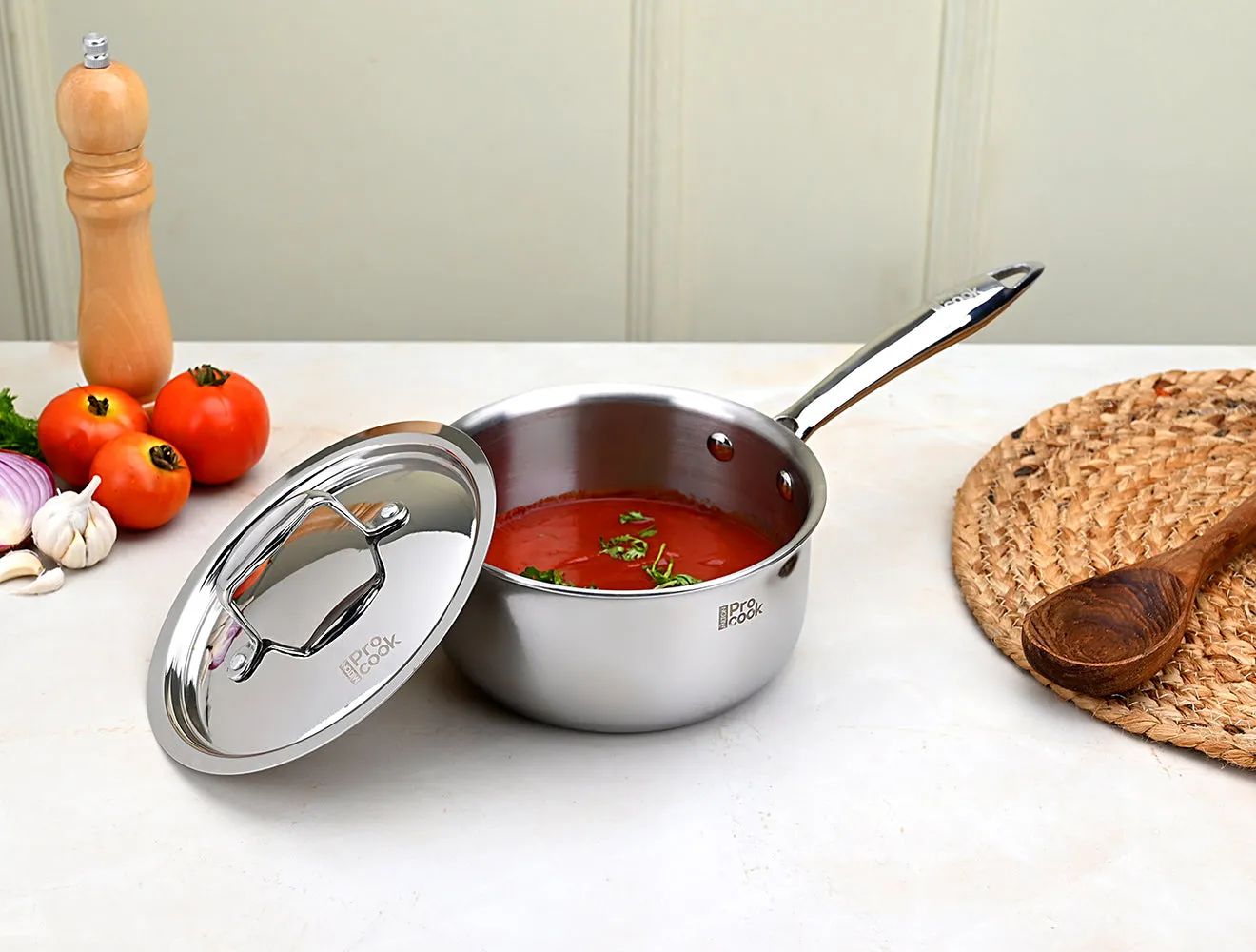 Sauce Pan With Lid - Triply (Milton Procook)