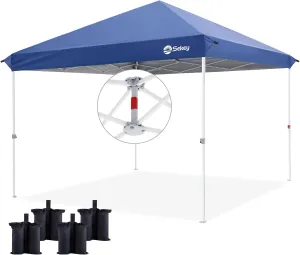 Sekey 10x10ft Pop Up Canopy with One Push Setup- Beach Tent with 99% UV Blocking - Instant Outdoor Sun Shade for Events, Parties, Camping- Commercial Gazebo with Weight Bags,Wind Proof&Waterproof