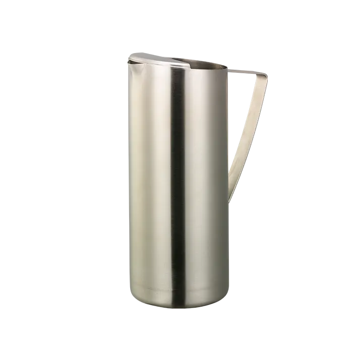Service Ideas Slim Pitcher with Ice Guard, 1.9 L, Stainless Steel