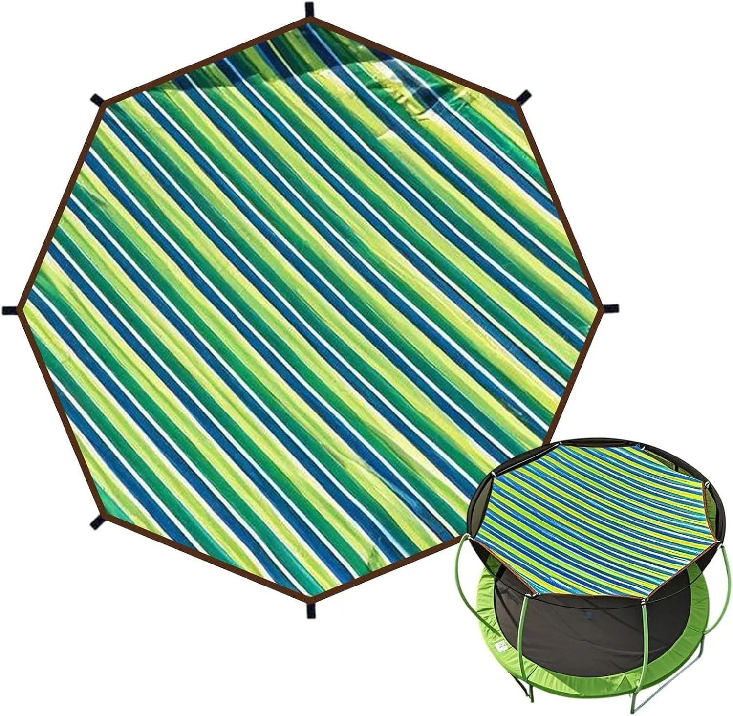 Shade Cloth for Patio Trampoline Sunshade, Waterproof UV Protection Trampoline Tent Cover(14 feet 6)