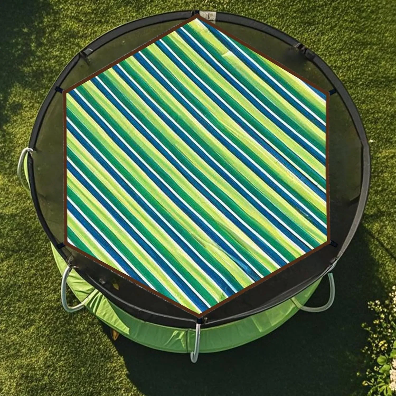 Shade Cloth for Patio Trampoline Sunshade, Waterproof UV Protection Trampoline Tent Cover(14 feet 6)