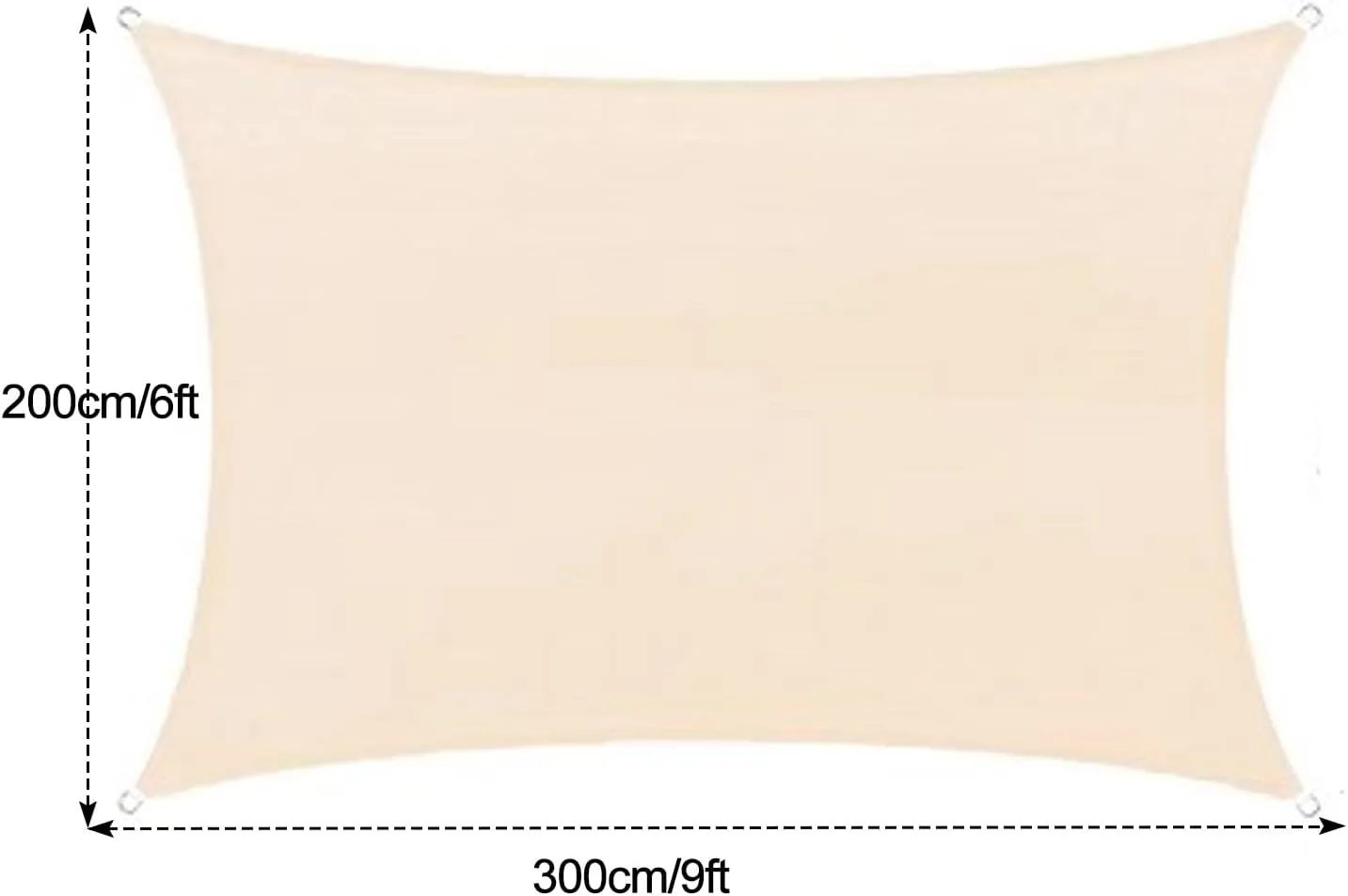 Shade sail, Sunshades for Patio, Umbrella Outdoor patiofor Patio Deck Yard Backyard Outdoor Facility and Activities(White,200x300 cm/6x9 ft)