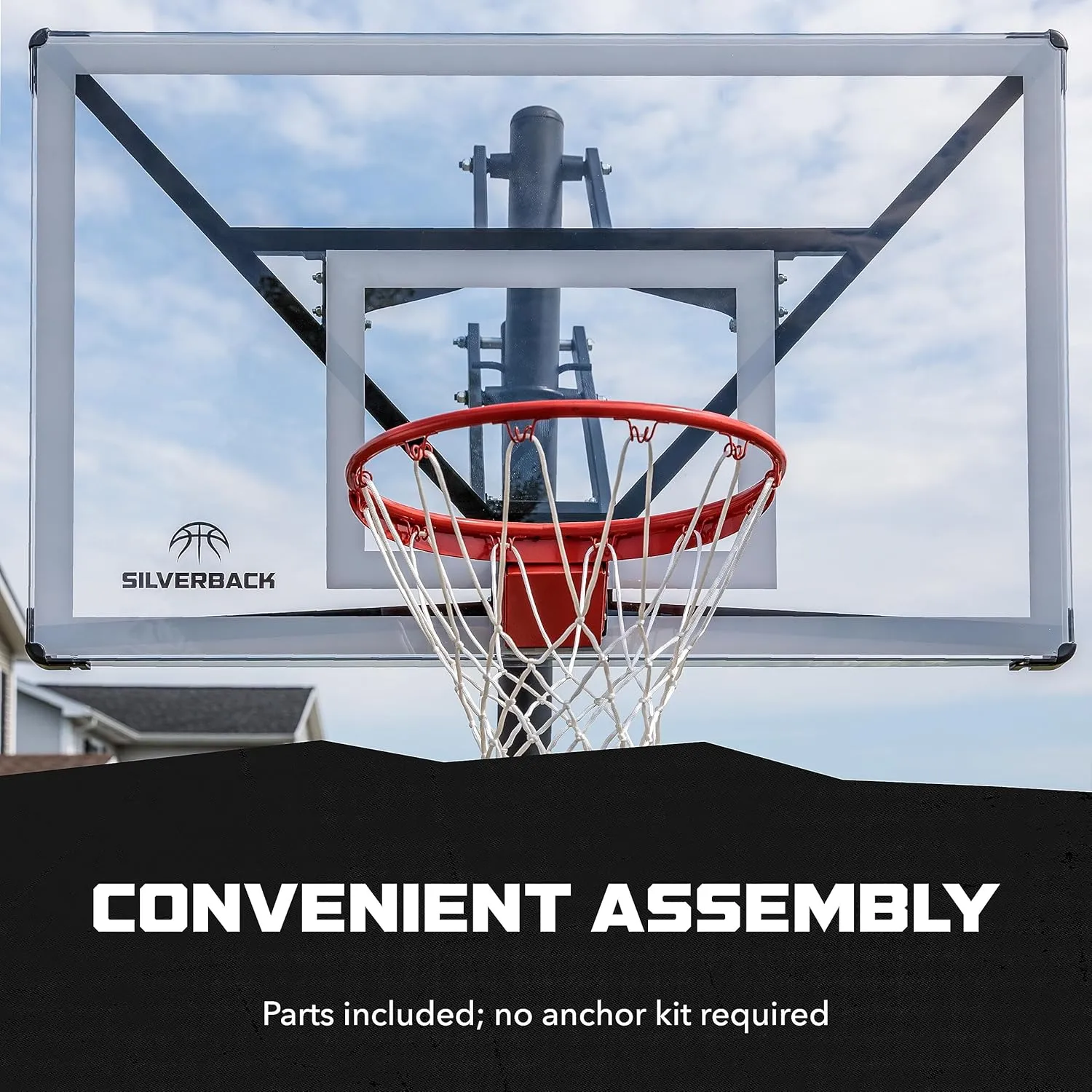 Silverback NXT 54" and NXT 60" In-Ground Basketball Hoops with Adjustable-Height Basketball Goal Backboard and QuickPlay Design