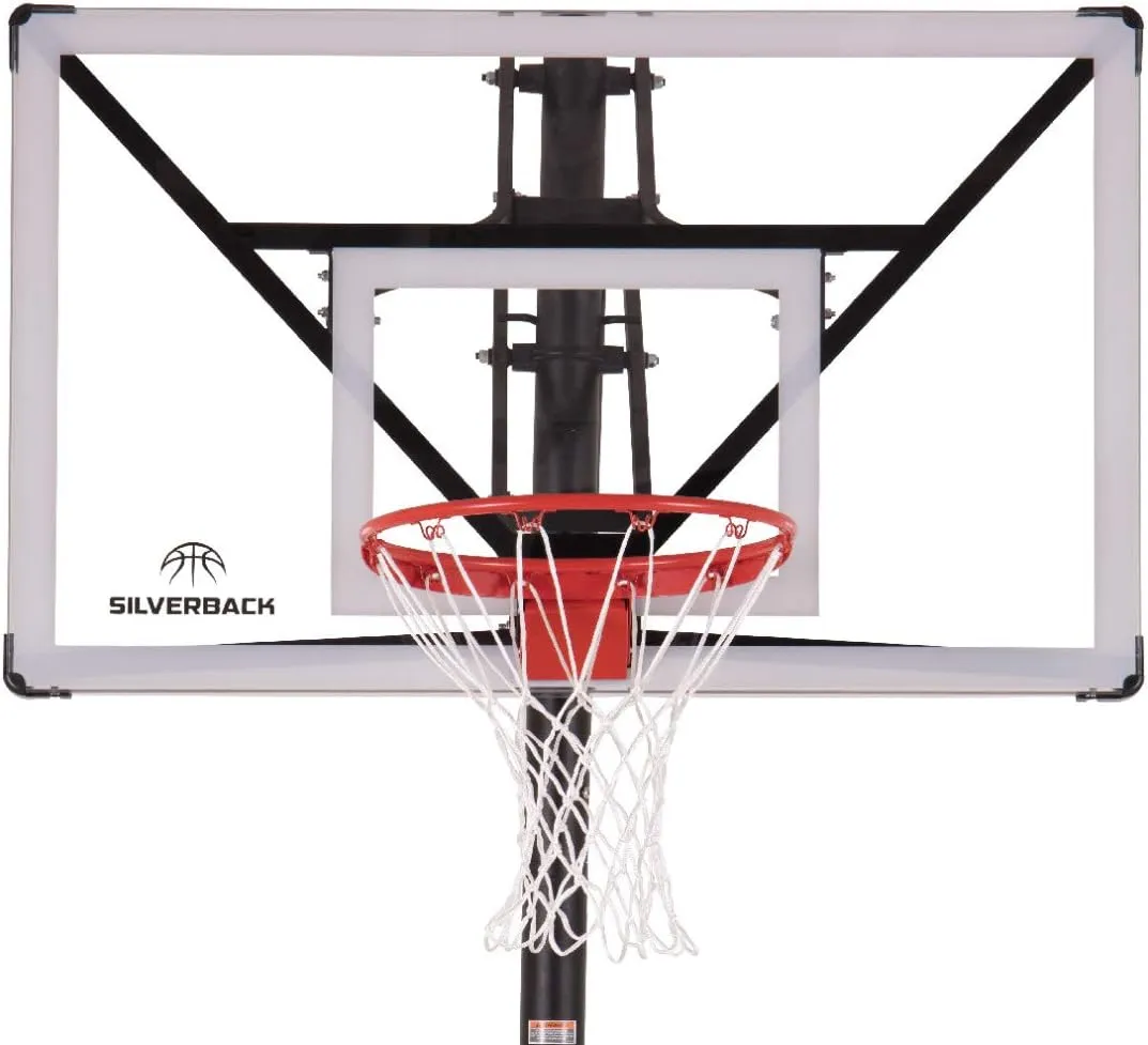 Silverback NXT 54" and NXT 60" In-Ground Basketball Hoops with Adjustable-Height Basketball Goal Backboard and QuickPlay Design