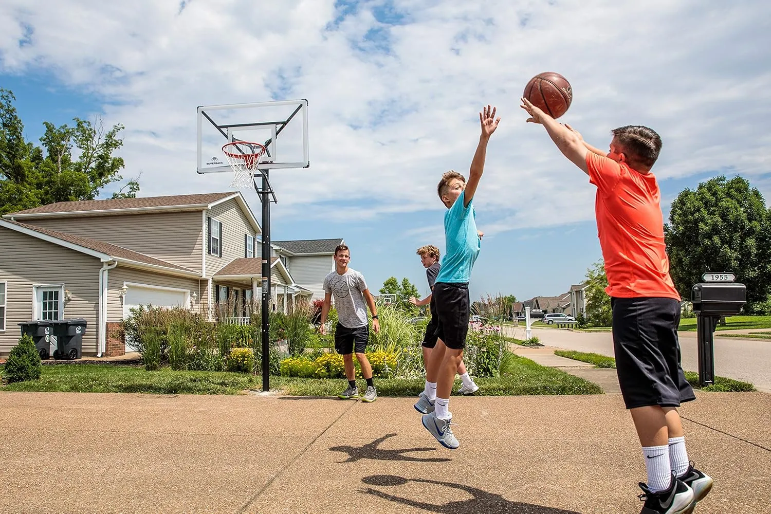 Silverback NXT 54" and NXT 60" In-Ground Basketball Hoops with Adjustable-Height Basketball Goal Backboard and QuickPlay Design