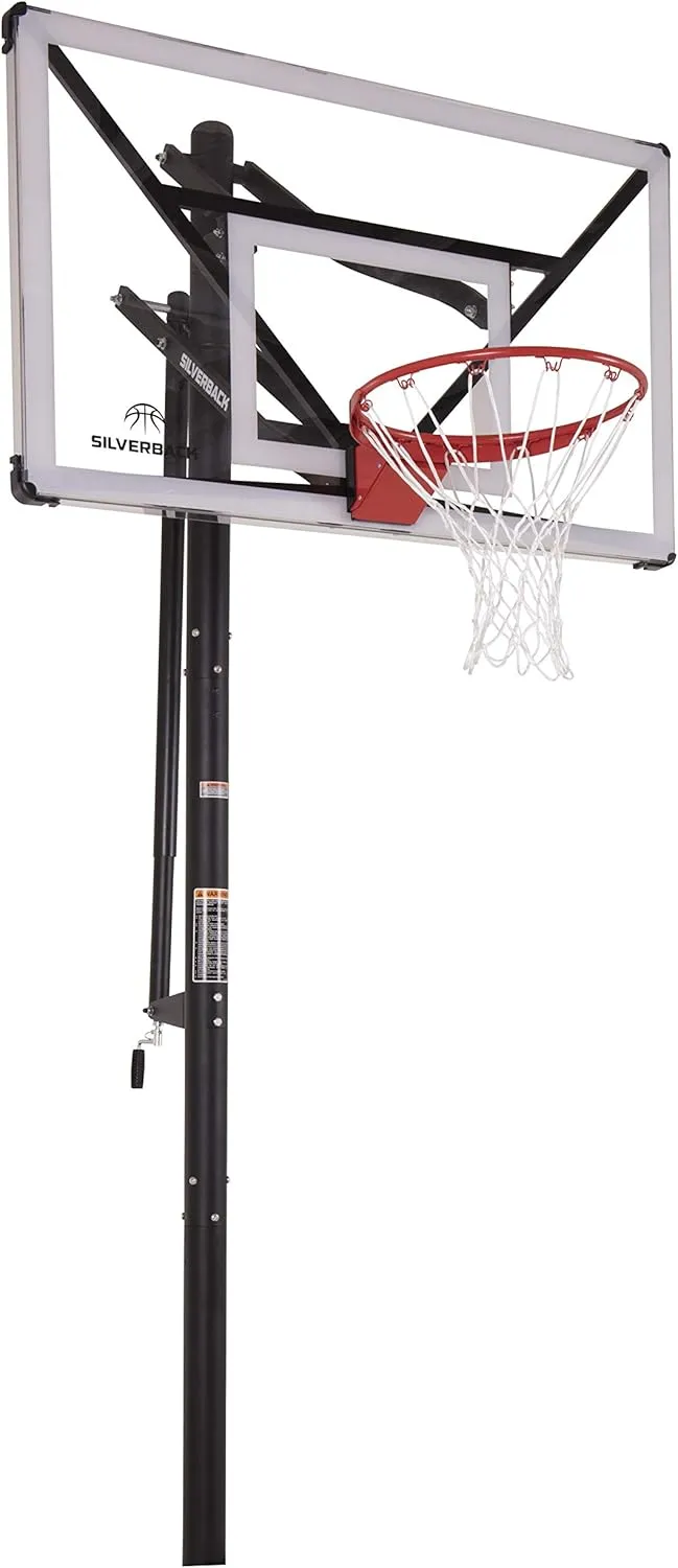 Silverback NXT 54" and NXT 60" In-Ground Basketball Hoops with Adjustable-Height Basketball Goal Backboard and QuickPlay Design