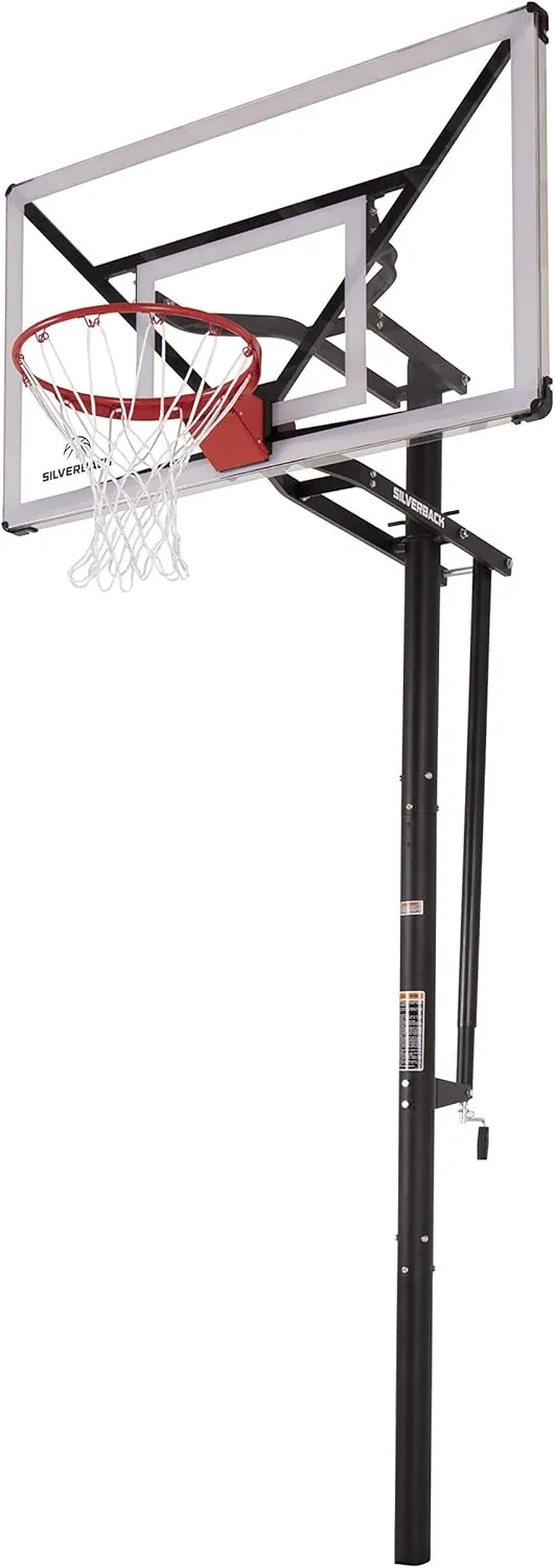 Silverback NXT 54" and NXT 60" In-Ground Basketball Hoops with Adjustable-Height Basketball Goal Backboard and QuickPlay Design