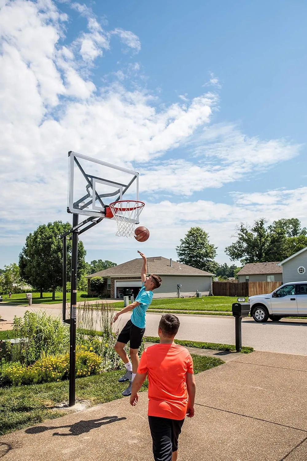 Silverback NXT 54" and NXT 60" In-Ground Basketball Hoops with Adjustable-Height Basketball Goal Backboard and QuickPlay Design