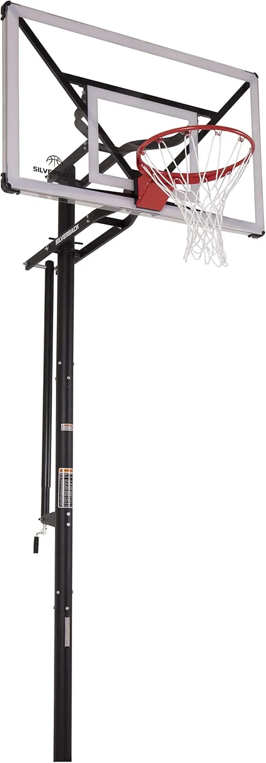 Silverback NXT 54" and NXT 60" In-Ground Basketball Hoops with Adjustable-Height Basketball Goal Backboard and QuickPlay Design
