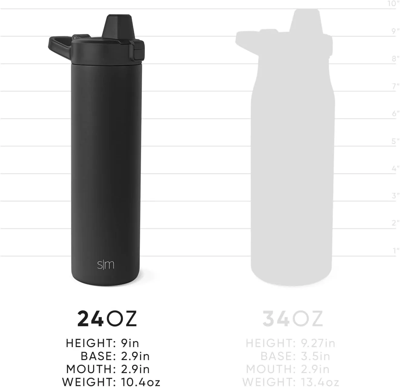 Simple Modern Filtered Water Bottle | Insulated Stainless-Steel Carbon Filter Travel Water Bottles | Reusable for Clean Drinking Water On The Go | 24oz, Cream Leopard