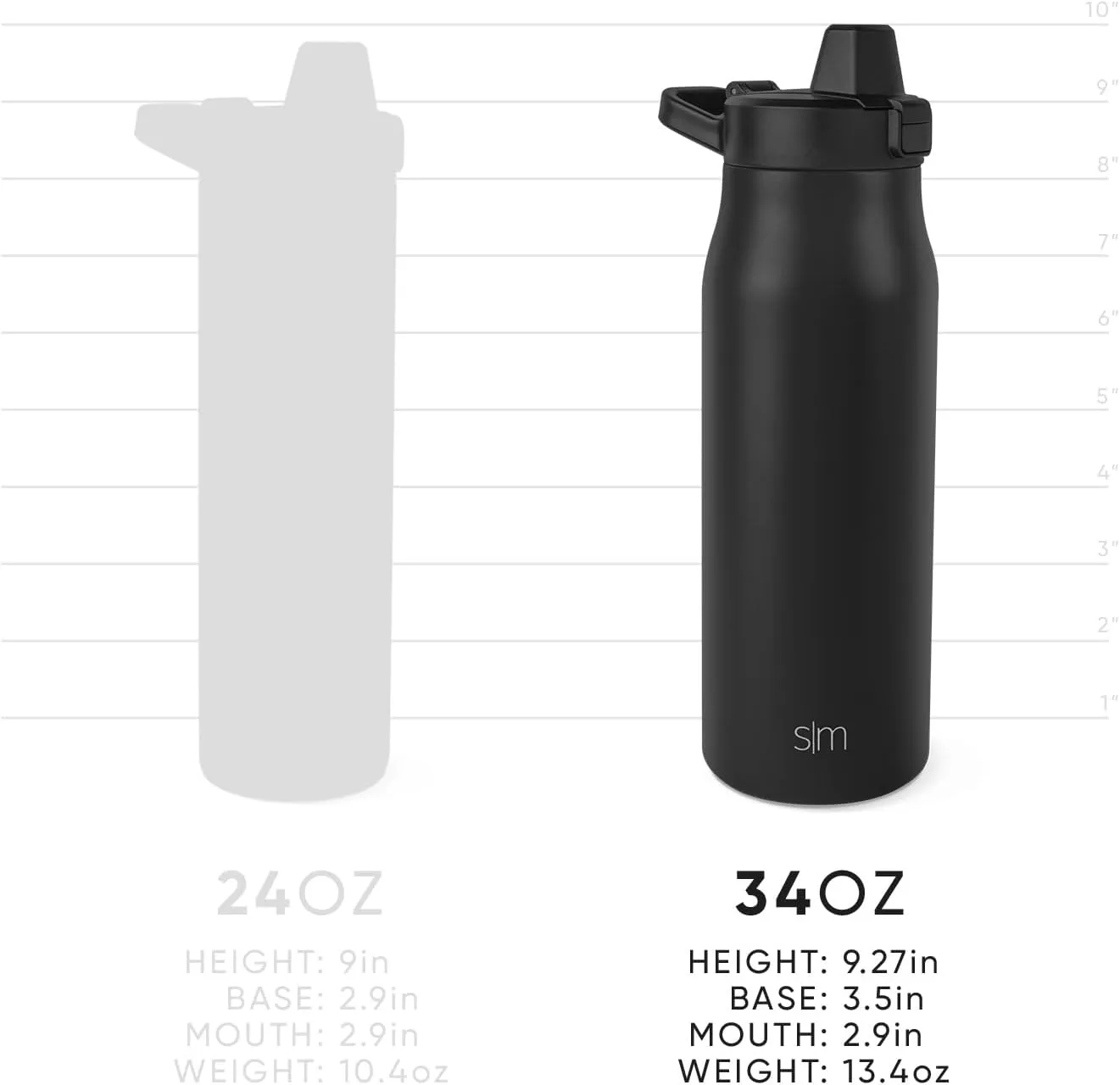 Simple Modern Filtered Water Bottle | Insulated Stainless-Steel Carbon Filter Travel Water Bottles | Reusable for Clean Drinking Water On The Go | 34oz, Retro Mint