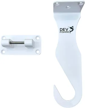 Single Bent Butt Wall Mount Rod Pole Holder Stand Display Dev Fishing Aluminum