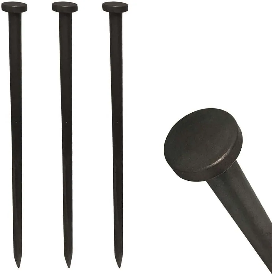 Single Head Tent Stakes - Heavy Duty Steel Tent Stakes, Versatile Ground Spikes to Anchor Commercial Inflatables, Party Tents, and Outdoor Camping Shelters, 1 x 30 Inch, 50-Pack