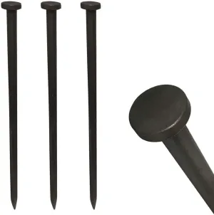 Single Head Tent Stakes - Heavy Duty Steel Tent Stakes, Versatile Ground Spikes to Anchor Commercial Inflatables, Party Tents, and Outdoor Camping Shelters, 1 x 30 Inch, 50-Pack