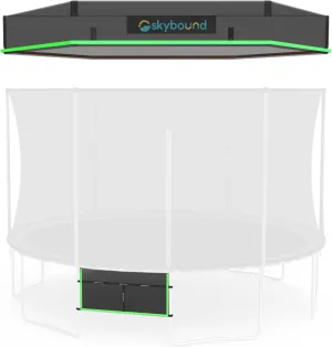 SkyBound Recreational Trampoline Cover - Round Outdoor Trampoline - Heavy Duty Sun Shade Covers for Straight-Pole Round Trampolines - Only Includes Top Cover and Shoe Bag