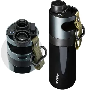 Smart Water Filtration Bottle | Portable Water Purifier for Travel, Survival, Tap, Prepping, Hiking & Camping | Award-Winning | 1-Year Warranty