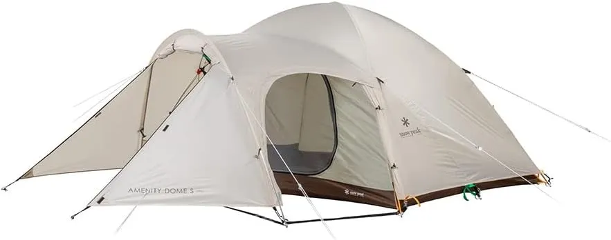 Snow Peak Amenity Dome Tent, Comfortable, Outdoor Adventure, Camping, Three Seasons, Outer Vestibule, Removeable Rainfly, Ivory