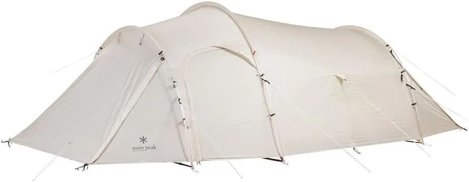 Snow Peak Vault 4 Person Tent, Versatile, Open Air Shelter, Outdoor Adventure, Camping, Three Seasons, Ivory