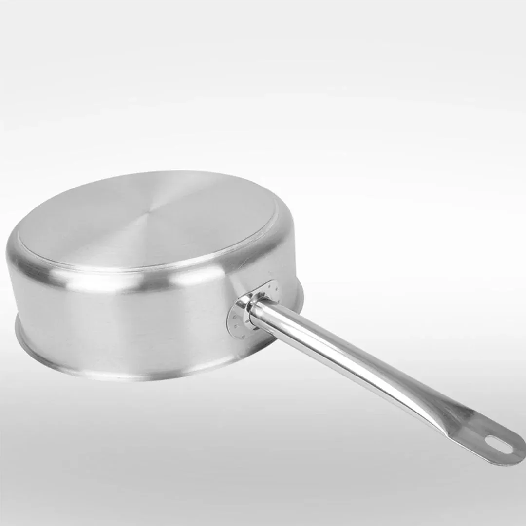 SOGA 32cm Stainless Steel Saucepan With Lid Induction Cookware With Triple Ply Base