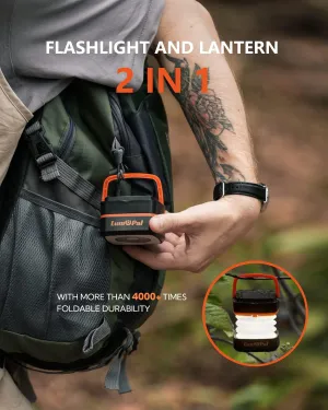 Solar Lanterns - Collapsible Camping Light, Rechargeable LED Portable USB Lamp, IP54 Waterproof for Backpacking, Emergency Phone Charger, Tent, Hiking, Power Outage (2 Pack)