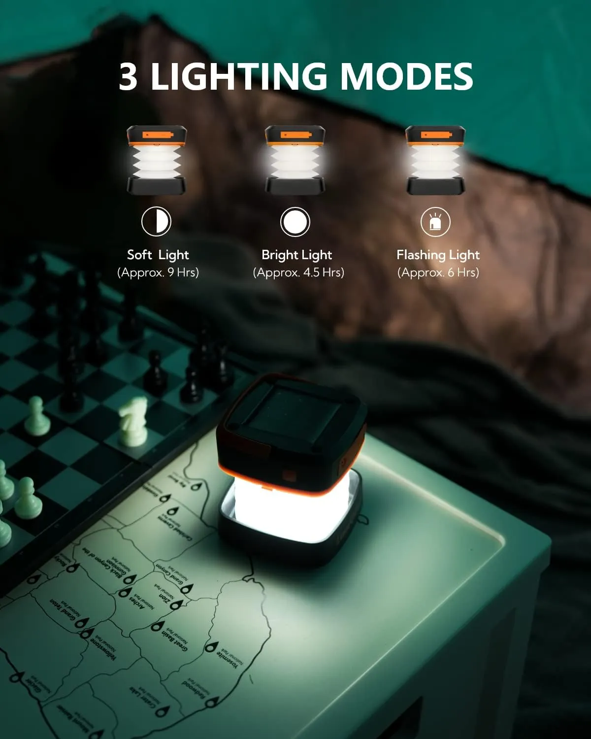 Solar Lanterns - Collapsible Camping Light, Rechargeable LED Portable USB Lamp, IP54 Waterproof for Backpacking, Emergency Phone Charger, Tent, Hiking, Power Outage (2 Pack)